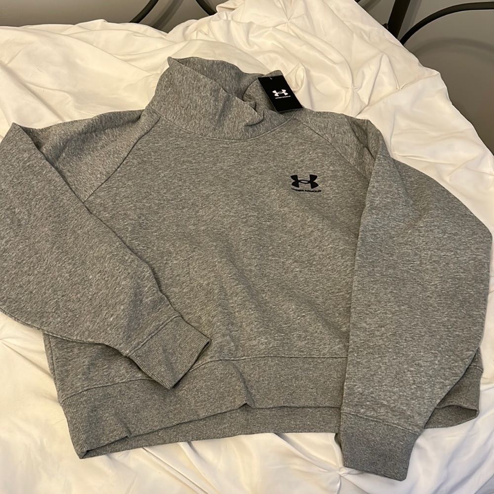 Under Armour cropped wrap neck fleece